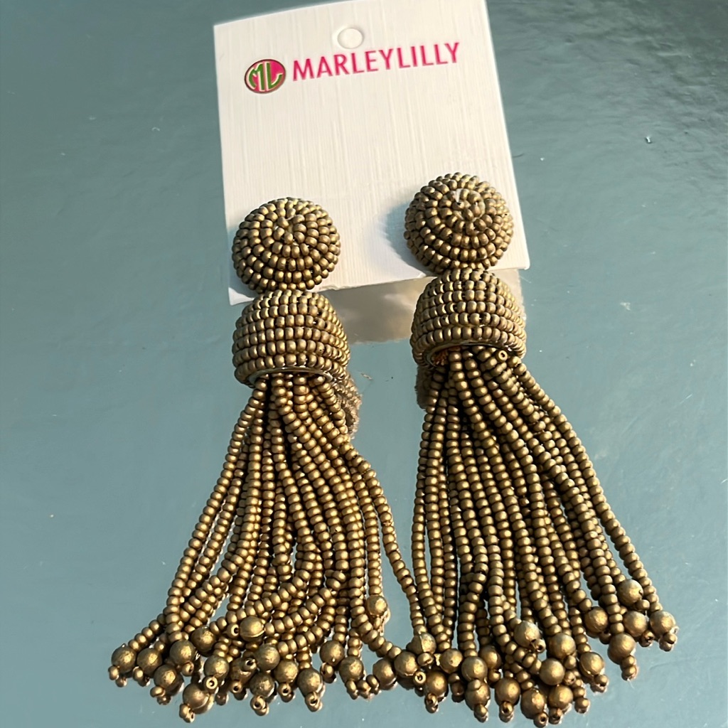 Marleylilly Tassel Earrings Nwt New On Card Made In India